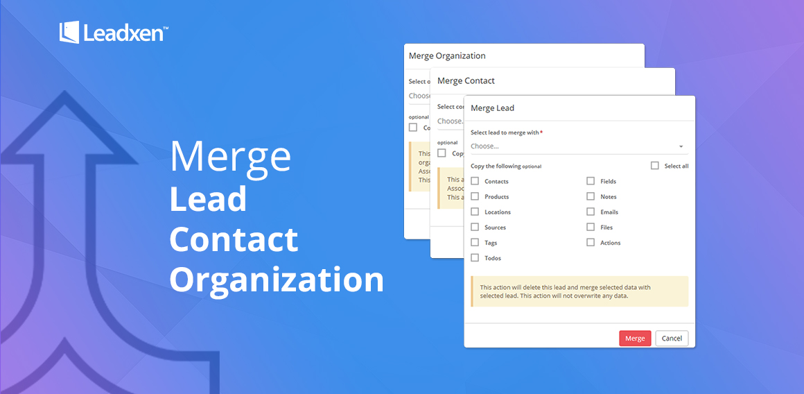 Merge Leads Contacts Leadxen